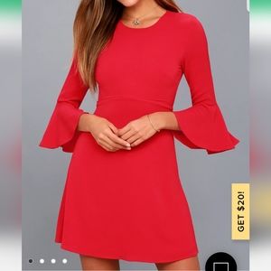 Lulus red dress size small